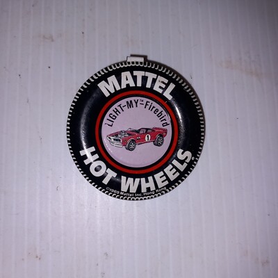 Vintage Hot Wheels Redline Badge 1969 light my firebird Collectors Button
