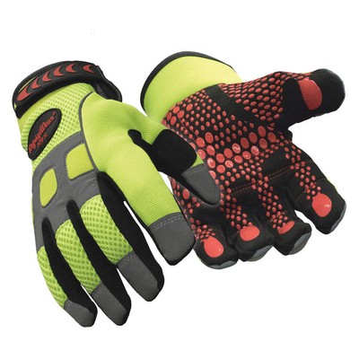 REFRIGIWEAR 0379RHVLSML Insulated Hi-Vis Super Grip Glove,PR 56KC58