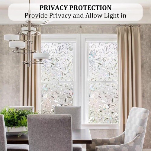 Home Window Privacy Film Decor Bathroom Door Static Cling Stained Glass Sticker - Picture 9 of 16