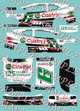 2024 Brad Keselowski 6 125 years of Castrol 1/64 Peel Stick Decals