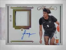 JALEN GREEN 2021-22 FLAWLESS RPA ROOKIE PATCH AUTOGRAPH GOLD RC AUTO #06/10