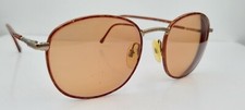 Vintage Safilo 3845 Brown Oval Metal Sunglasses Italy FRAMES ONLY