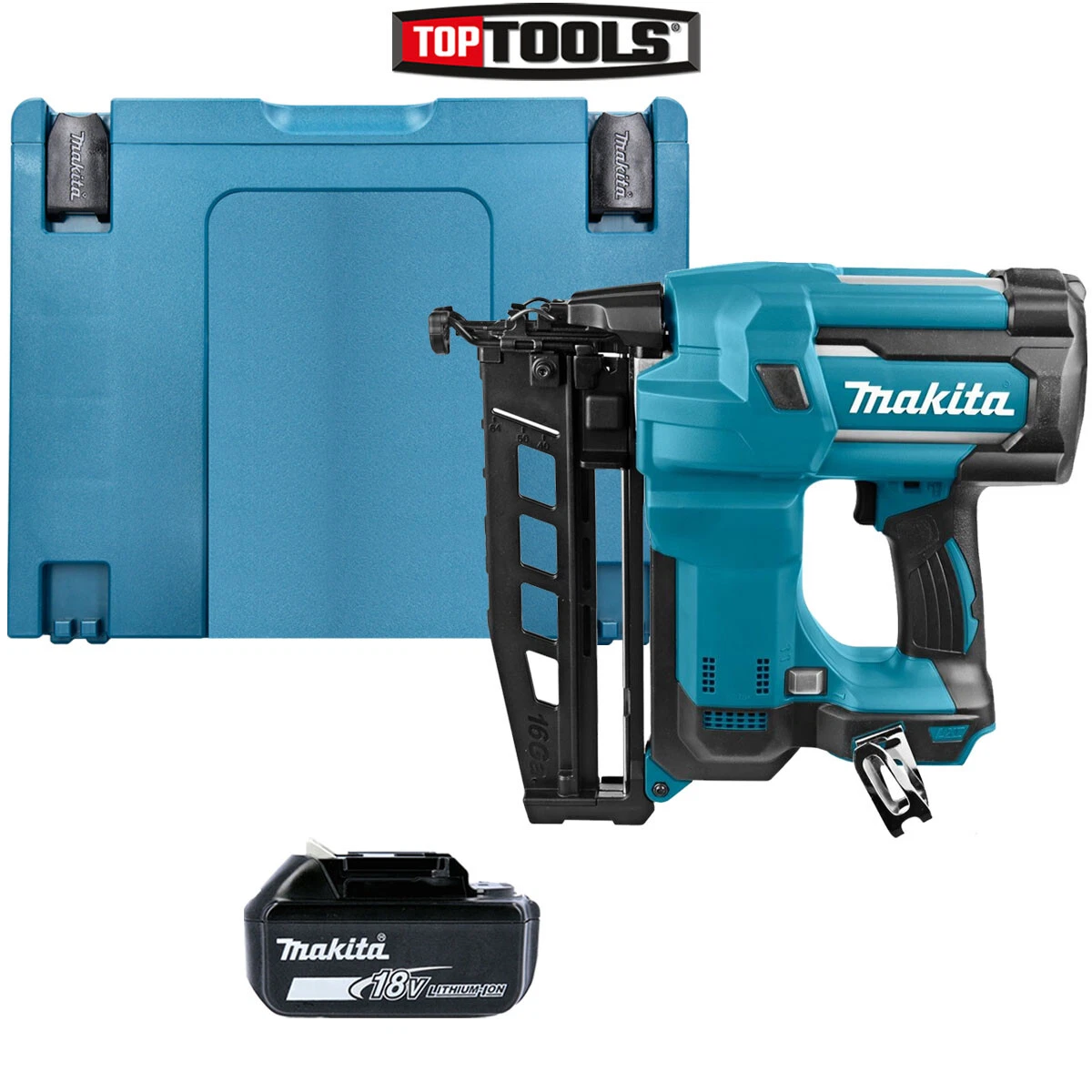 Makita DBN600 18V LXT Cordless 16G Finishing Nailer 1 x 5.0Ah Battery Case