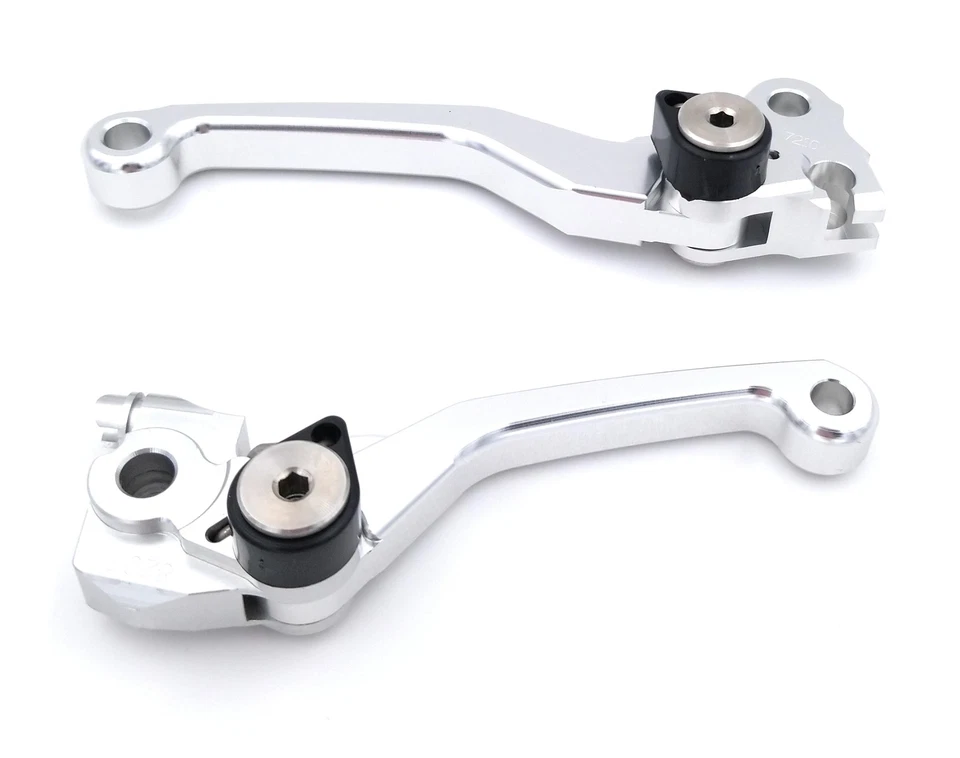 Adjustable Aluminum Brake & Clutch Levers for Honda CRF250R CRF450R Silver - Image 4 of 4