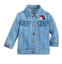 Disney Baby Minnie Mouse Denim Jacket Size 6-9 M 2Q22