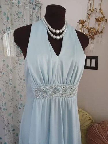 Vintage 70's Greek Goddess Evening Gown Jack Bryan Dress Maxi Sleeveless S-M - Picture 11 of 11