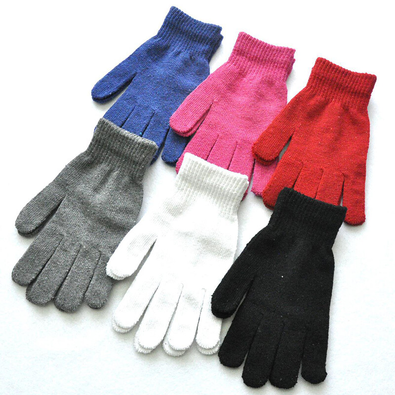 Ladies Womens Warm Knitted Winter Thermal Full Finger Gloves Work