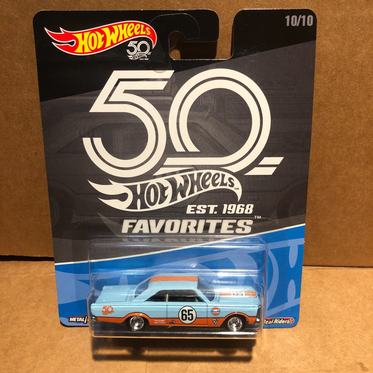 1/64 HOT WHEELS 50TH 10/10 1965 FORD GALAXIE COUPE GULF OIL BLUE