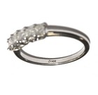 14k white gold .51ct SI1-2 H princess diamond wedding band ring 2.1g 6.75 — photo 4
