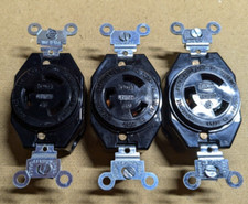 Lot of 3 New in Box Leviton 2320 Twist Turn Locking Receptacle Outlets