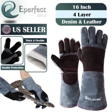 Handling Anti Bite Gloves Training Snake Cat Dog Pet Leather Safety Protective