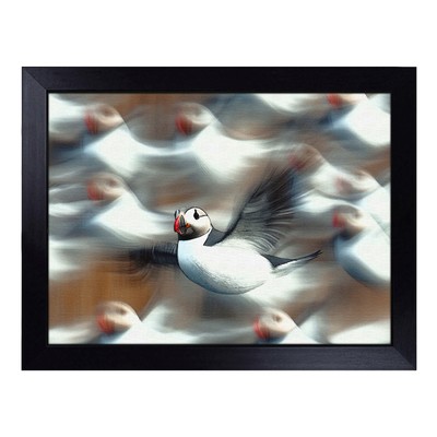 Puffin Flying Lap Tray Cushioned Bean Bag Padded TV Dinner Food Laptop Desk