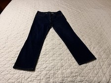LAUREN RALPH LAUREN HIGH RISE STRAIGHT JEANS DARK WASH STRECH SZ 12