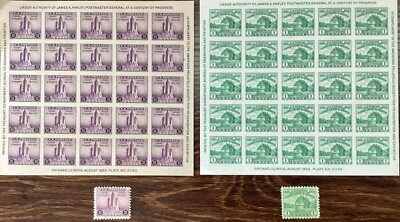 #ad Farley Large Sheets SC#730 #731 along with SC #727728 MNH $24.00