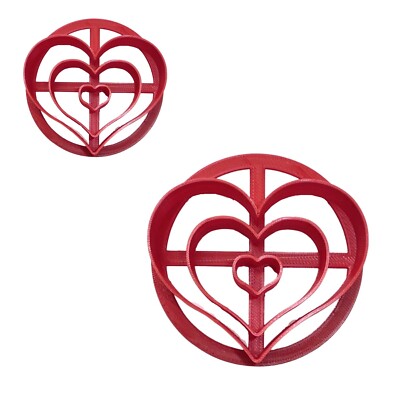 HEART PATTERN SET 2 SIZES CONCHA COOKIE CUTTERS MEXICAN SWEET BREAD STAMP PR1757