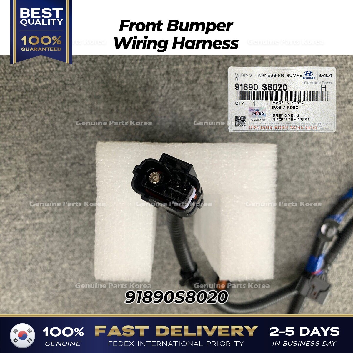 ⭐Genuine⭐ Front Bumper Wiring Harness 91890S8020 for Hyundai
