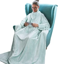 Wearable Adult Blanket with Sleeves, Sunggle Cozy TV Blanket, Gift Idea for Wome