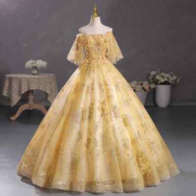 Ball Gown Women Evening Dresses Appliques Sequins Prom Birthday Party Gowns