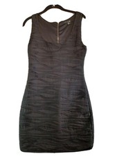 XXI Mini dress Women's Medium Black sleeveless Zip Up Round Neck