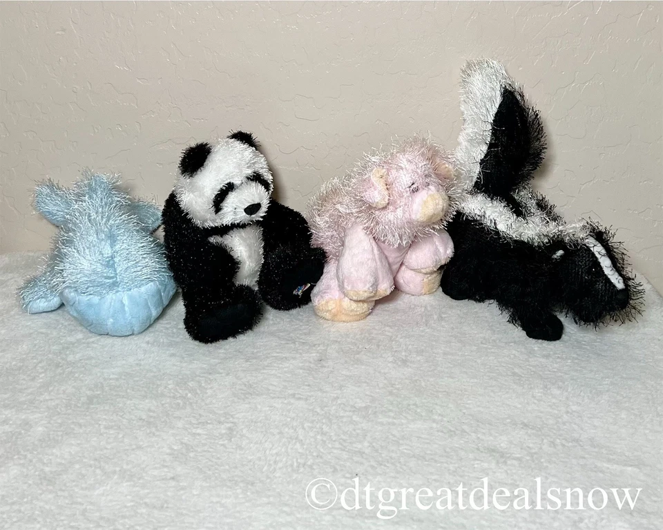 Webkinz Plush Lot of 4 Panda Blue Whale Pig Skunk No Code - Image 3 of 4