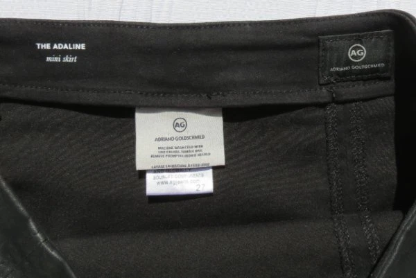 Minifalda ADALINE ADRIANO GOLDSCHMIED EE. UU. S 27 4 de mezclilla recubierta de cuero sintético negro Foto 4 de 4