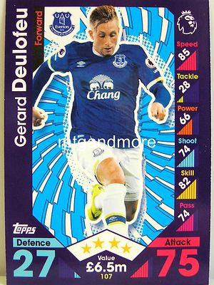 Match Attax 2016/17 Premier League - #107 Gerard Deulofeu - Everton
