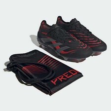 ID3878 adidas Predator Elite FG Core Black Grey Four Lucid Red Men's