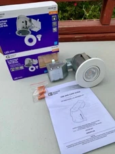 Brand New Commercial Electric 3 in. New Construction/Remodel Recessed Kit w/LED