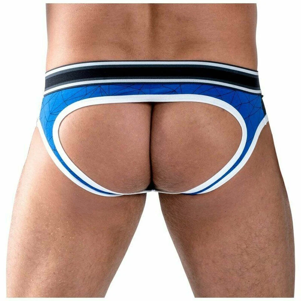 8217 00 Mister B Push-Up Swell Pofrei Slip URBAN SOMA JOCK BLAU in S bis XL - Bild 2 von 4