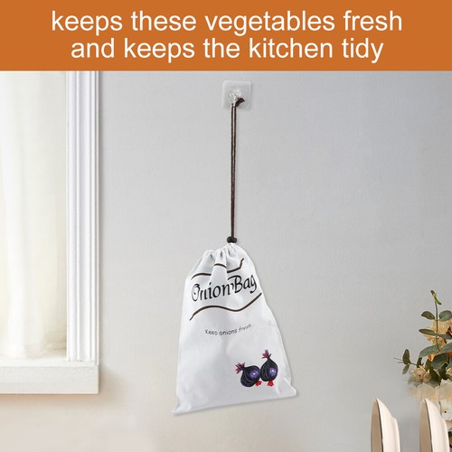 Drawstring Storage Bag Blackout Keep Fresh Home Kitchen Onion Potato