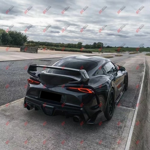 Real Carbon Fiber Rear Trunk Spoiler Wing Fits 2020-2024 Toyota Supra A90 A91 - Picture 7 of 20