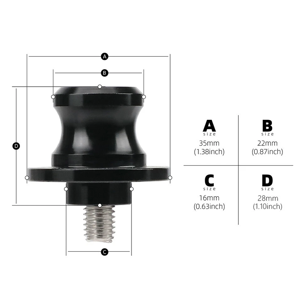 Tornillo deslizante carretes basculantes de eje trasero para SUZUKI GSXR 125 150 600 750 1000/R Foto 4 de 4