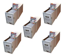 5 Short Comic Box File Drawer for Comic Books Stackable Box with Dividers