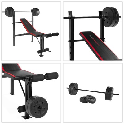 Weight Bench Adjustable Angles Padded Seat Standard Combo Cap 100