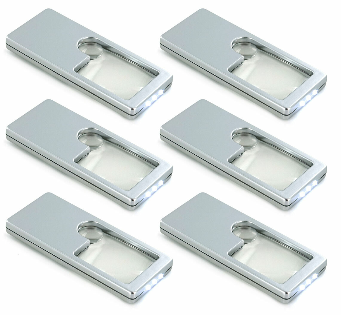 Loupe de lecture x3 et insert x7 Pearl avec double éclairage mini LED