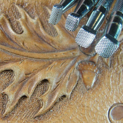 Craft Japan - Checkered Beveler Stamps (4-Piece Set, Leather Stamping Tools)