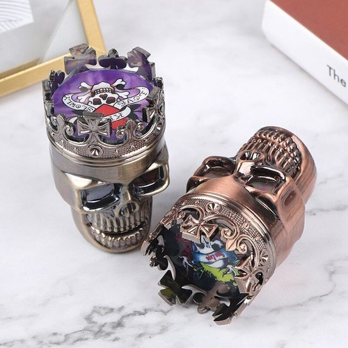 King Skull Plastics Tobacco Herb Spice Grinder 3 Layers Crusher Hand Muller - Bild 6 von 6