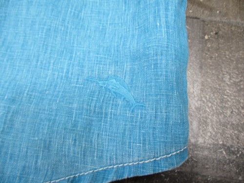 Tommy Bahama Shirt Mens XL Blue Linen Long Sleeve Button Up Casual Pocket Summer - Picture 7 of 13