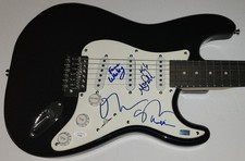 The Doors Movie Signed Cast Guitar Val Kilmer Oliver Stone Whaley +1 JSA YY54076