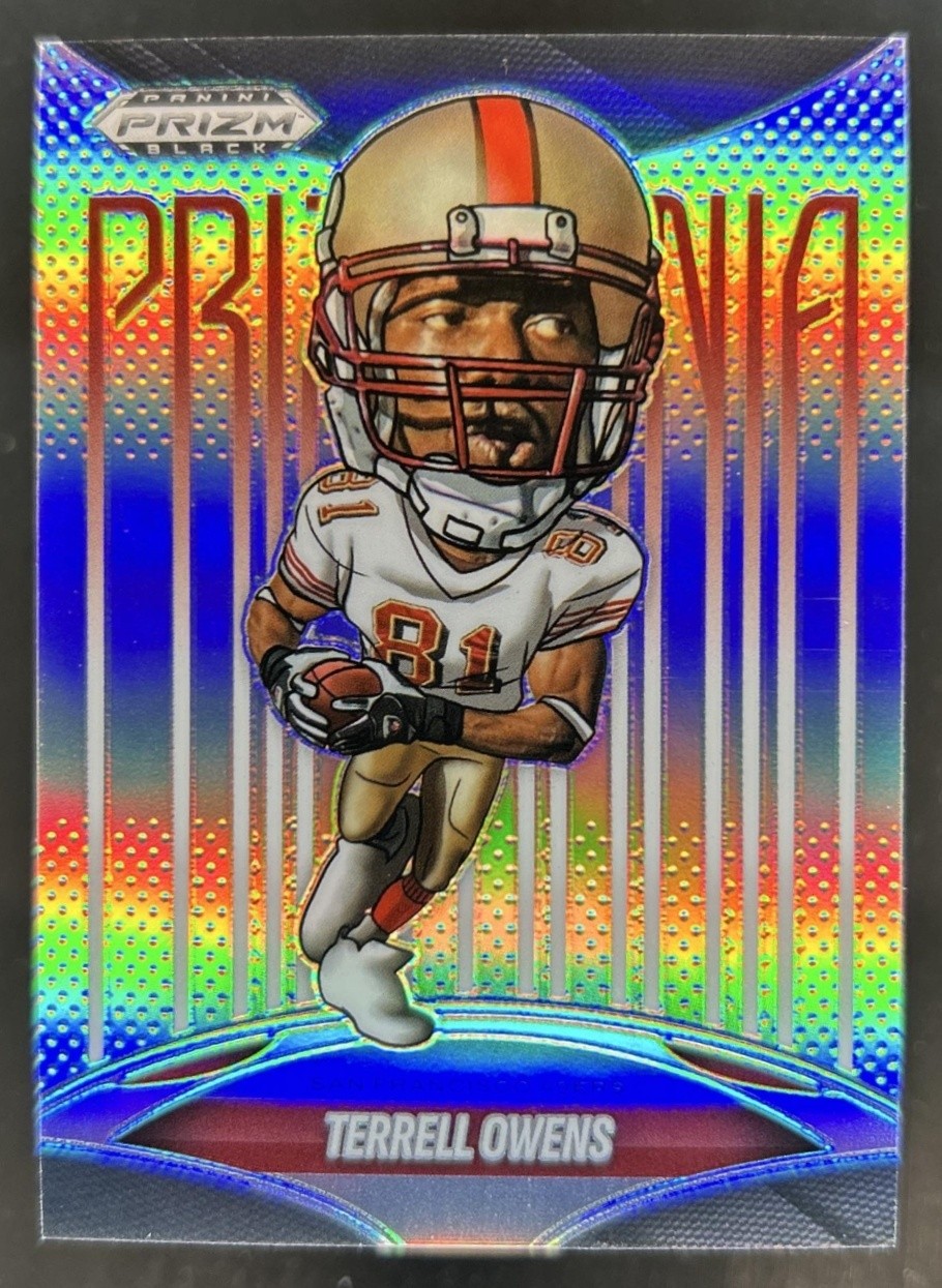 2025 Panini Prizm Black Terrell Owens Prizmania SP #21 49ers