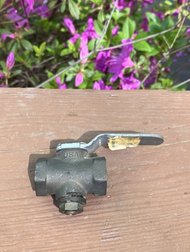 VTG Mueller Brass Valve 3/8"/Water or Fuel Shut Off/ 90 Degree Handle/Plumbing