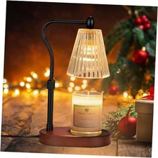 Candle Warmer Lamp with Dimmer 2 Bulbs, Candle Warmer with Timer Adjustable 