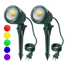 Christmas Spotlights Outdoor,120V Plug-in Halloween Spot Lights,6000K Landsca...