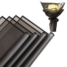 20 PCS Black Flower Bouquet Packaging Wrapping Paper Florist 22.8x22.8 Inch