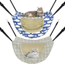 2 Pieces Cat Cage Hammock Indoor Hanging Pet Bed Double Layer Hanging Cat Bed Ba