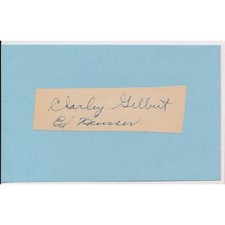 Ed Heusser Signed Cut with Charlie Gilbert