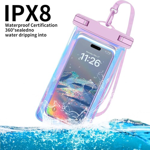 5 Pack Universal Waterproof Phone Pouch IP68 for iPhone Samsung 8.3 Inch - Picture 26 of 87