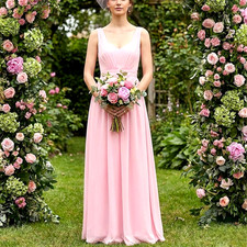 BRAND NEW £90 LIPSY SIZE 6 ROSE LIGHT PINK MAXI LONG WEDDING BRIDESMAID DRESS