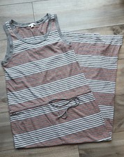 XS Cotton GAP Dress Short Sleeve Striped Coastal Casual Everyday Essential