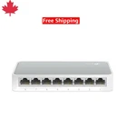 Fanless White 8-Port Ethernet Switch: Silent Operation & Reliable Performance